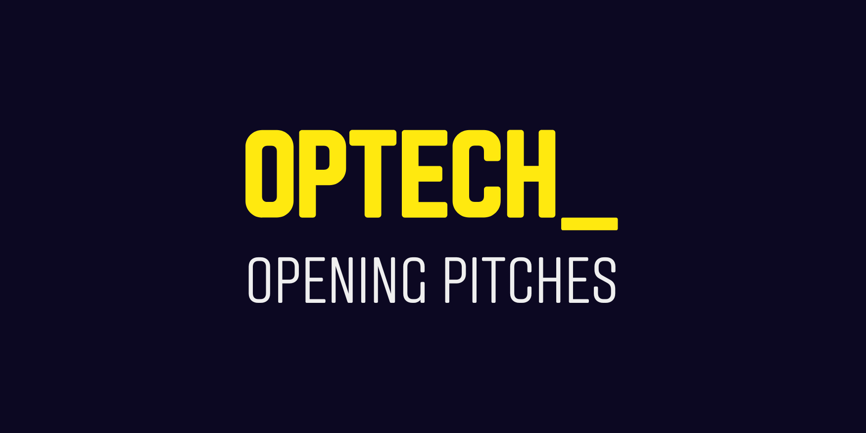 NMHC 2025 OPTECH Opening Pitches