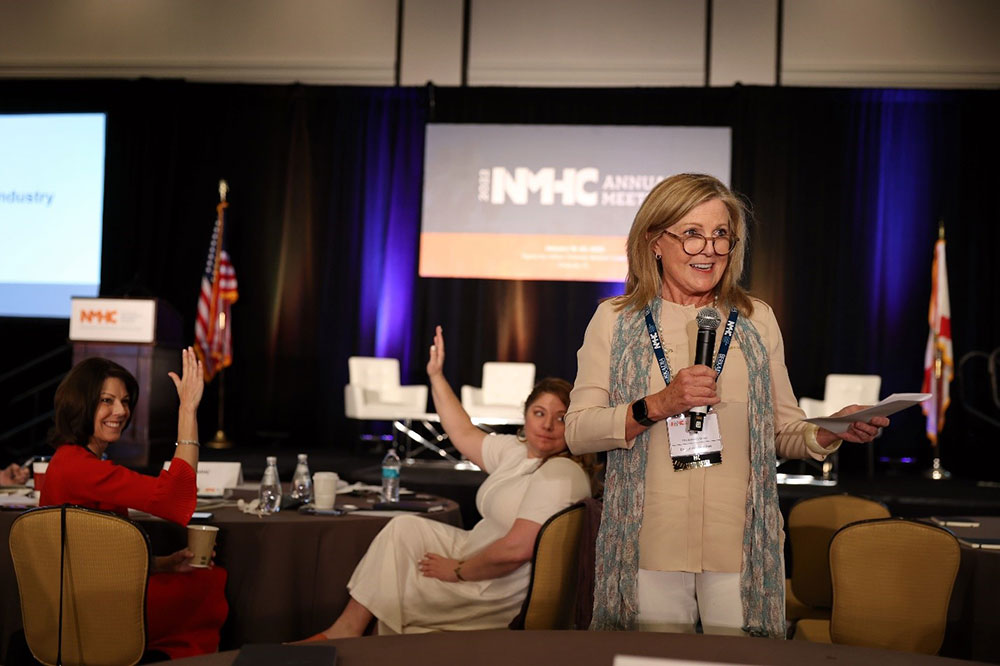 NMHC Officer Julie Smith and Bozzuto Chief Administrative Officer led a discussion on trending issues where attendees discussed challenges they are facing and lessons learned