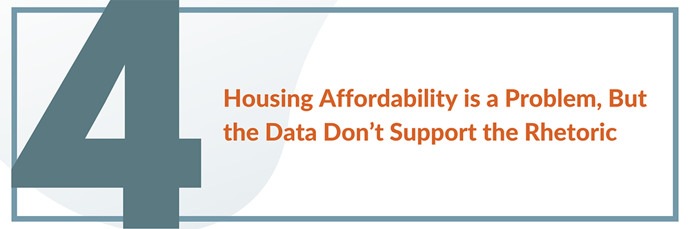 Housing Affordability is a Problem, But the Data Don’t Support the Rhetoric