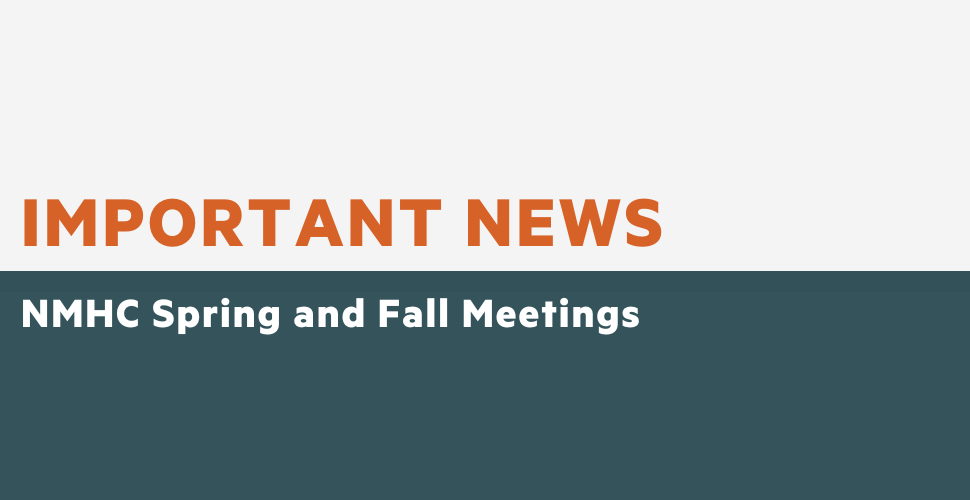 NMHC NMHC Meetings and Events