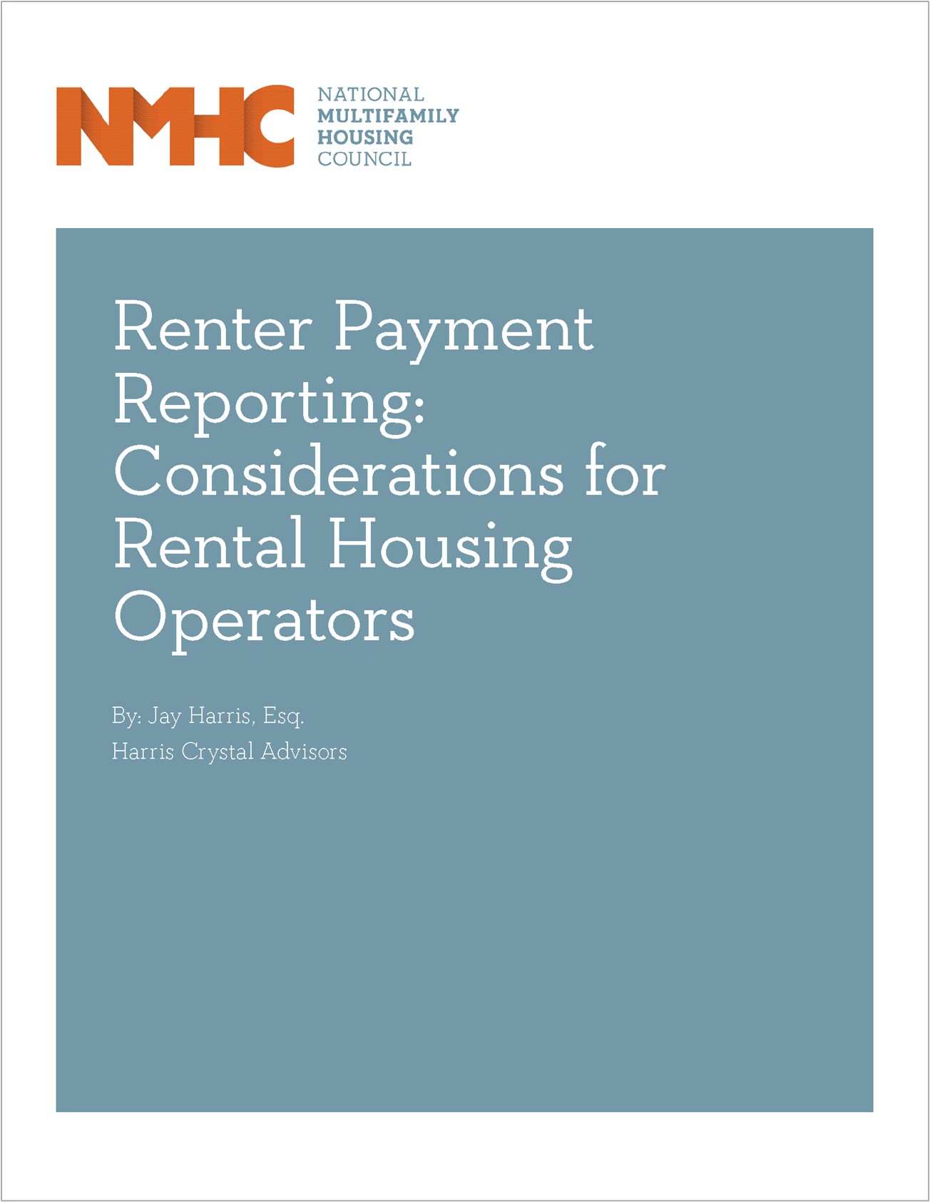 Renter Payment Reporting: Considerations for Rental Housing Operators