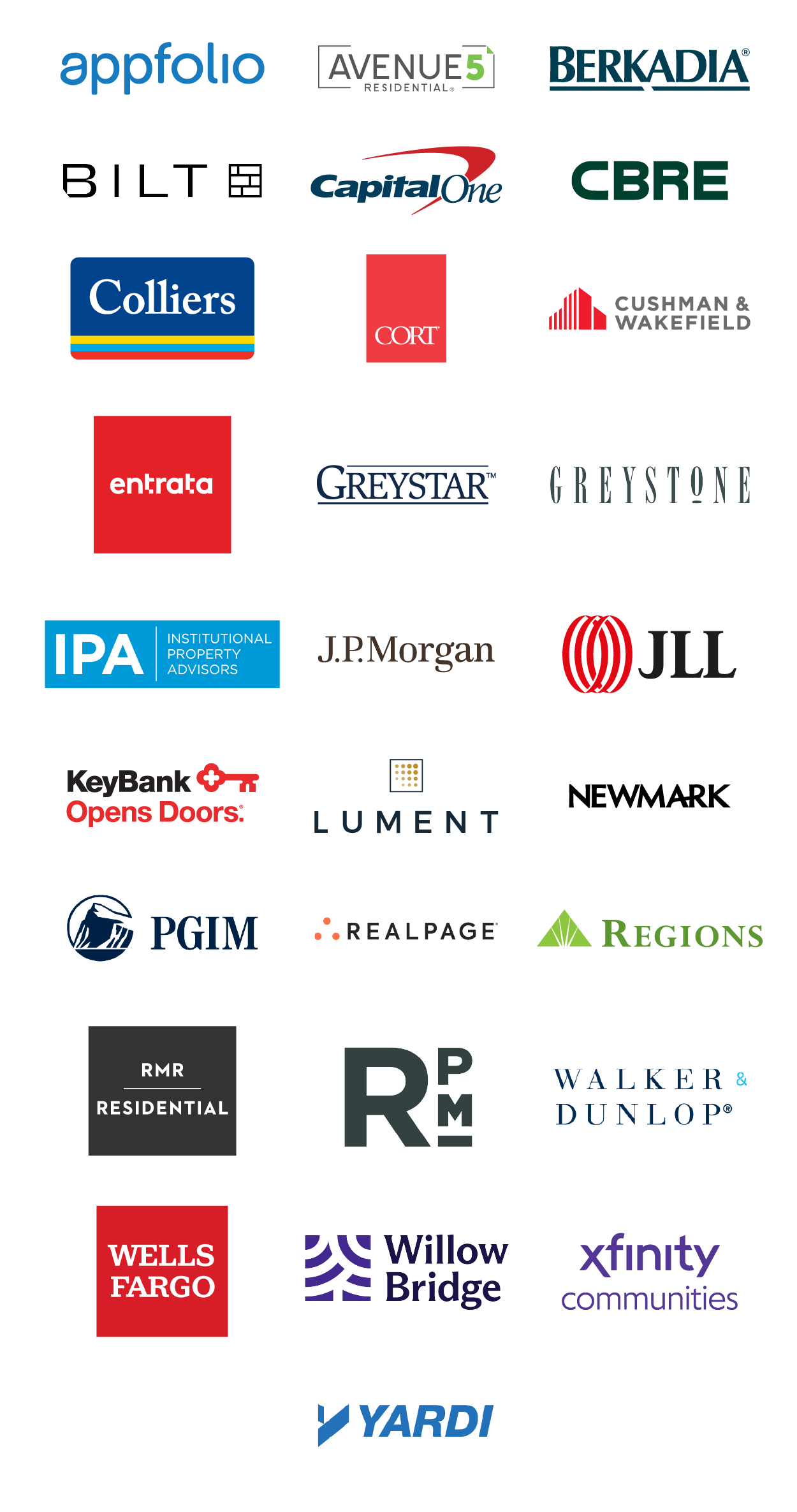 2026 NMHC Chair's Circle Sponsors