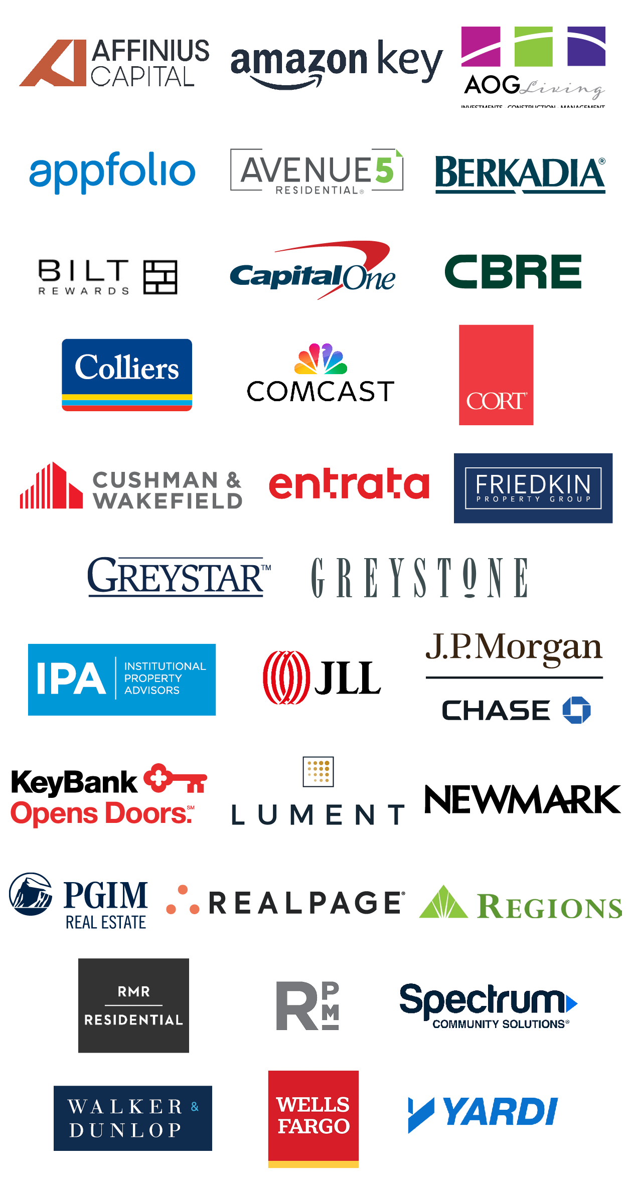 Thank you NMHC 2025 Chair's Circle Sponsors